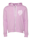 BMCC LILAC ZIP UP SWEATER